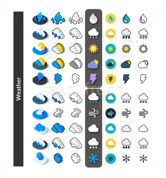 Icônes différent style isométrique [[stock_photo]] © sidmay