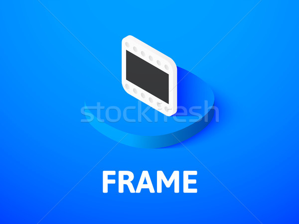 Frame isometric icon, isolated on color background Stock photo © sidmay