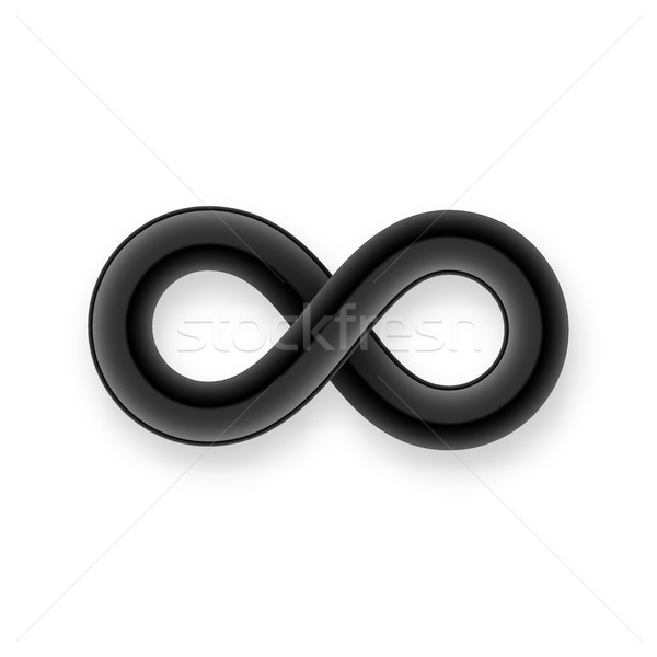 Infinity symbol icon from glossy wire with shadow Stock photo © sidmay