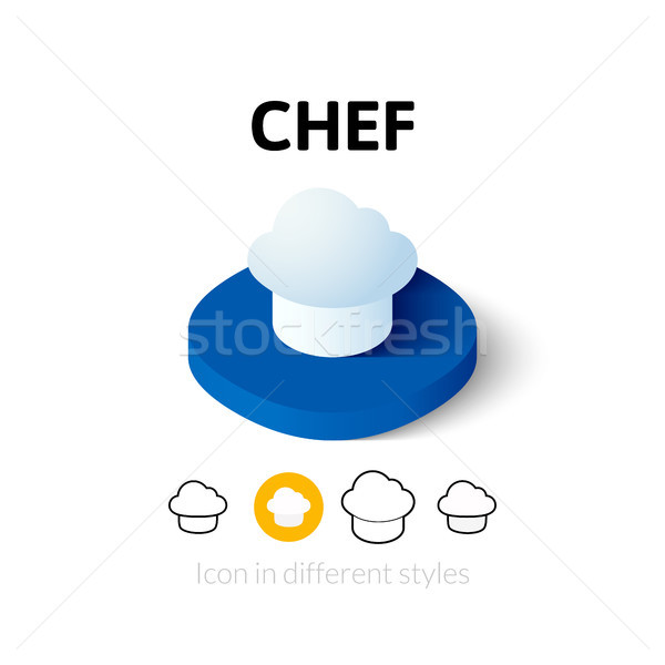 Foto stock: Chef · ícone · diferente · estilo · vetor · símbolo