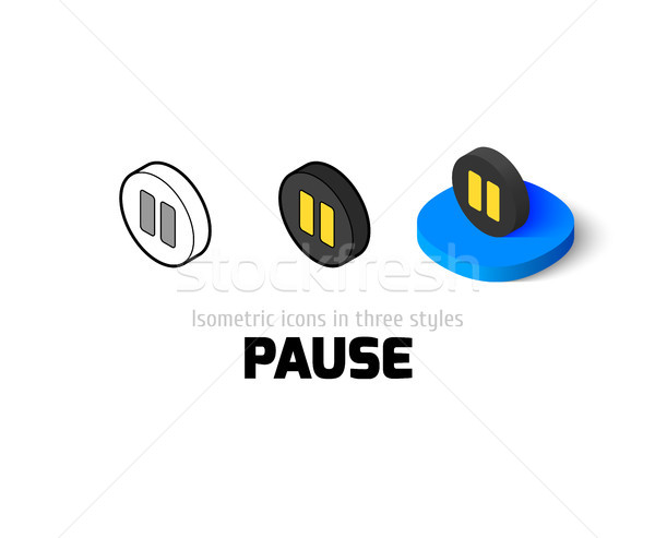 Pause icon in different style Stock photo © sidmay