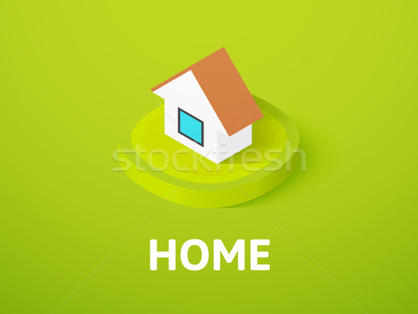 Foto stock: Casa · icono · aislado · color · vector