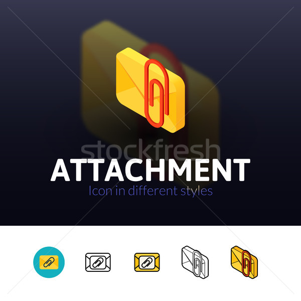 Attachment icon in different style Stock photo © sidmay