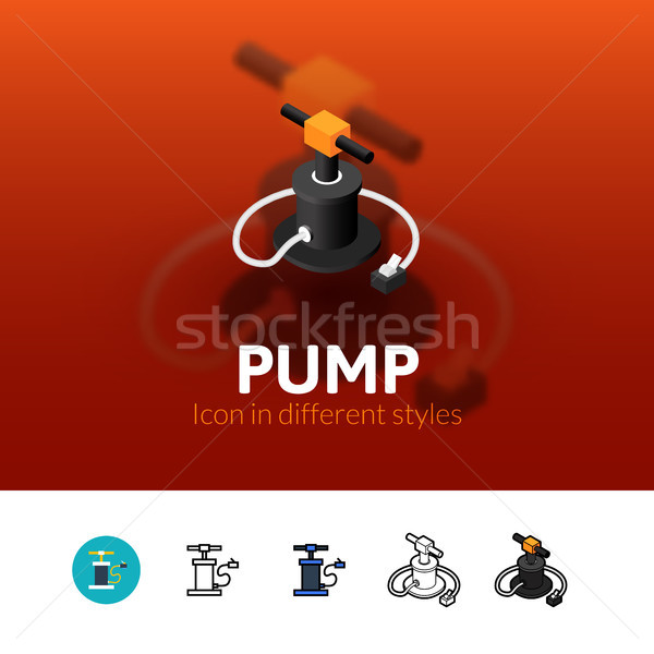 Pump icon in different style Stock photo © sidmay