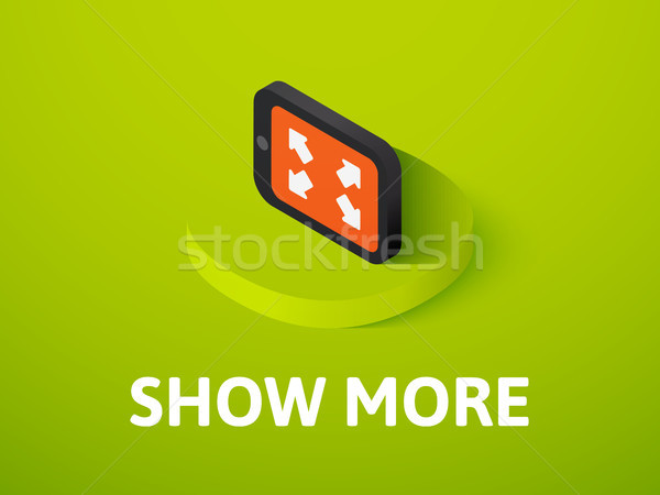 Show more isometric icon, isolated on color background Stock photo © sidmay