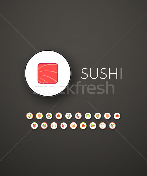 Flat design modern of brand identity style Stock photo © sidmay