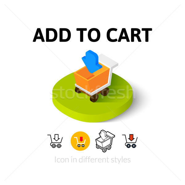 Add to cart icon in different style Stock photo © sidmay
