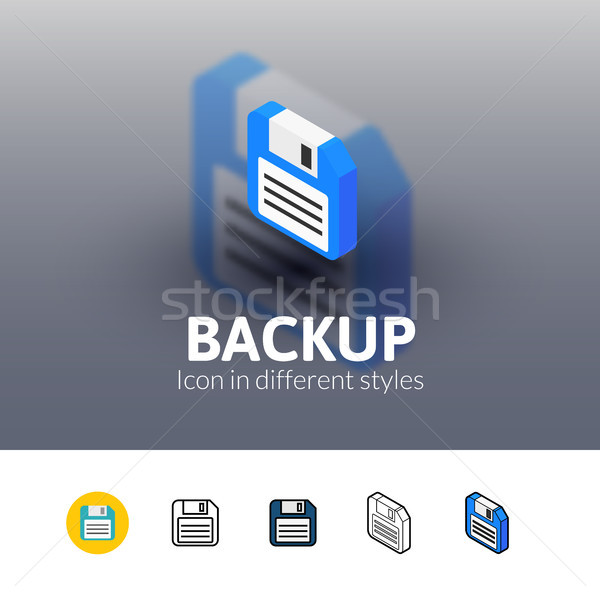 Backup icon in different style Stock photo © sidmay