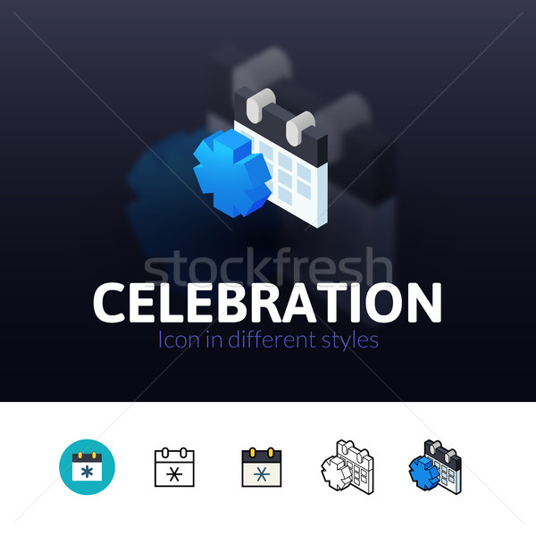 Celebration icon in different style Stock photo © sidmay