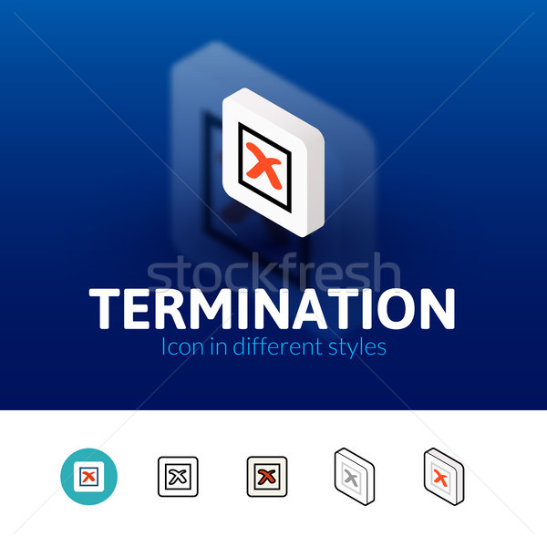 Termination icon in different style Stock photo © sidmay