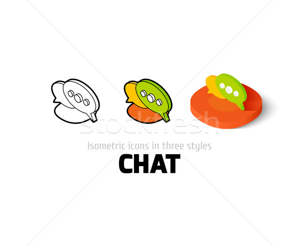 Chat icon in different style Stock photo © sidmay