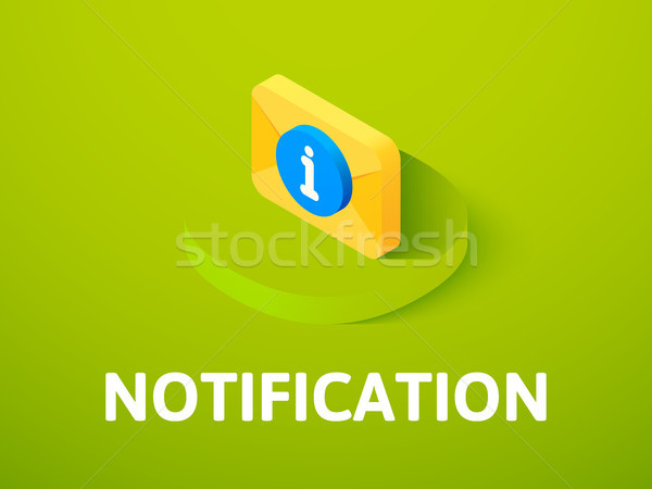 értesítés izometrikus ikon izolált szín vektor Stock fotó © sidmay