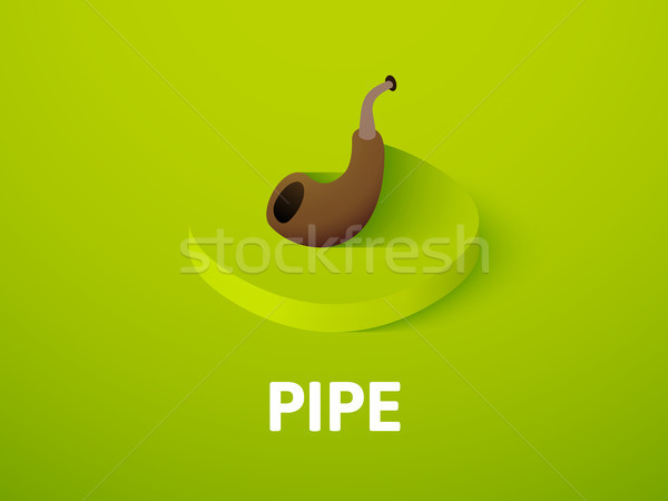 Pipe isometric icon, isolated on color background Stock photo © sidmay