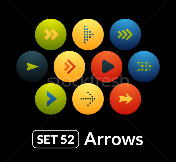 Flat icons vector set 52 - signs arrows Stock photo © sidmay