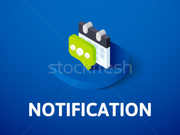 értesítés izometrikus ikon izolált szín vektor Stock fotó © sidmay