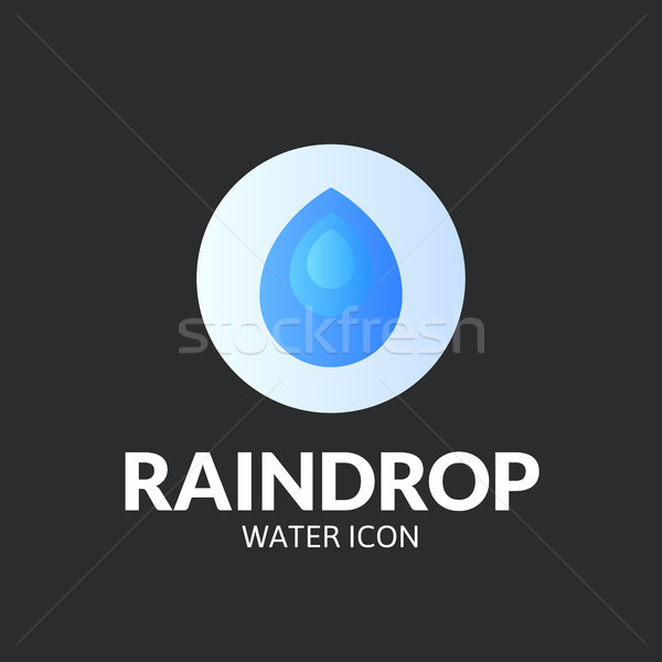 ストックフォト: 雨滴 · ロゴ · テンプレート · ベクトル · デザイン · 水