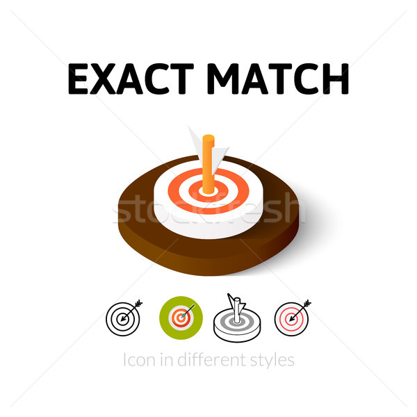 Stock photo: Exact match icon in different style