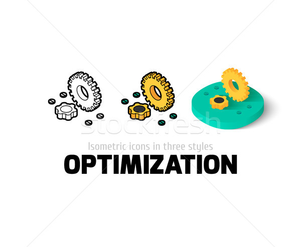 Optimalisatie icon verschillend stijl vector symbool Stockfoto © sidmay