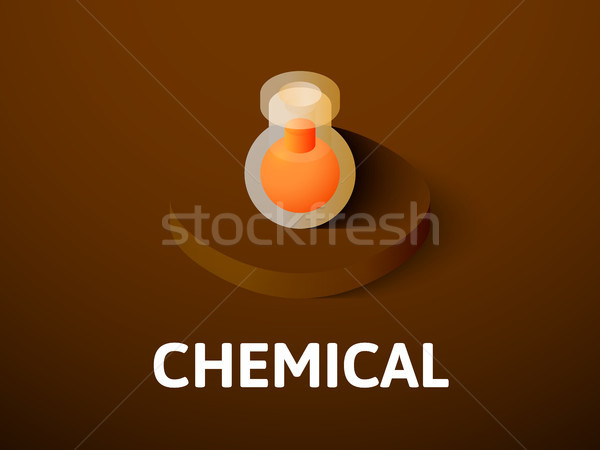 Chemical isometric icon, isolated on color background Stock photo © sidmay