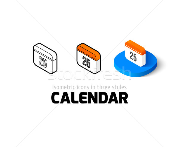 Calendrier icône différent style vecteur symbole [[stock_photo]] © sidmay