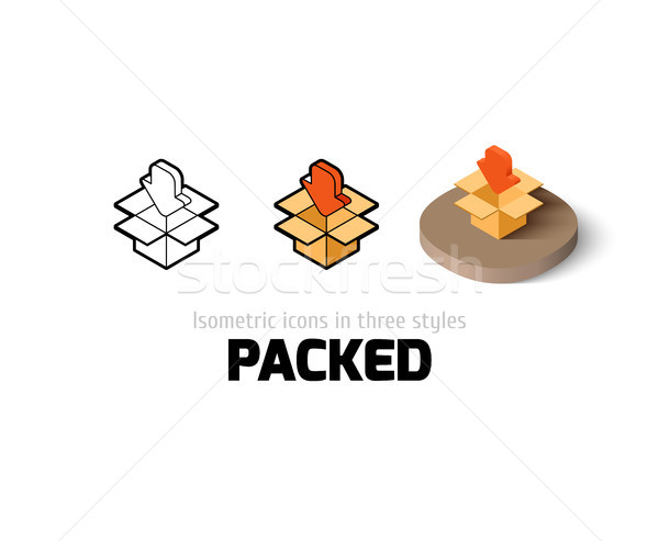 Packed icon in different style Stock photo © sidmay