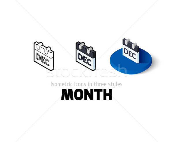 Month icon in different style Stock photo © sidmay