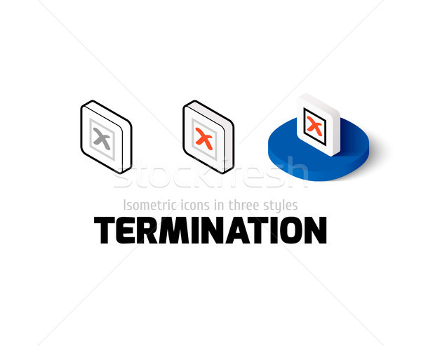 Termination icon in different style Stock photo © sidmay