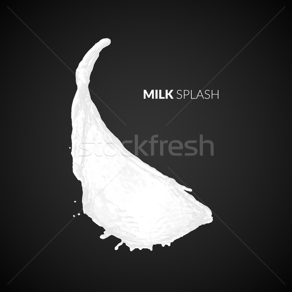 Melk splash geïsoleerd zwarte vector water Stockfoto © sidmay