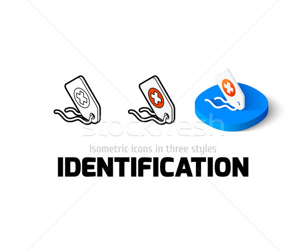 Identificación icono diferente estilo vector símbolo Foto stock © sidmay