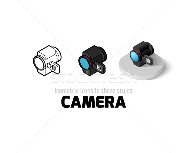Camera icon in different style Stock photo © sidmay