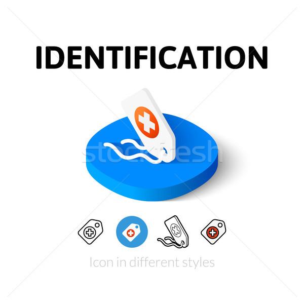 Identification icône différent style vecteur symbole Photo stock © sidmay