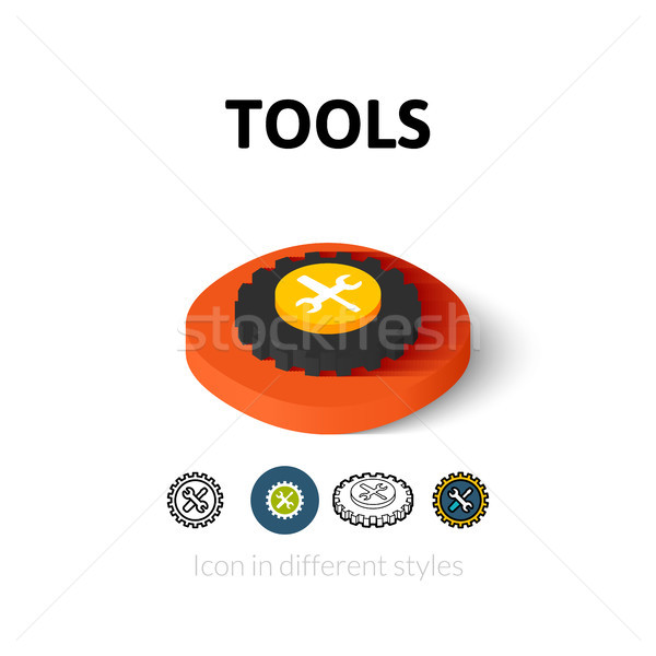 Tools icon in different style Stock photo © sidmay