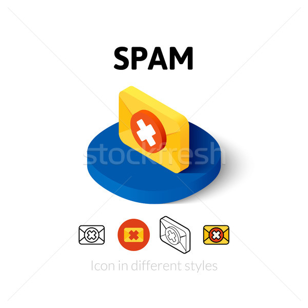 Stock fotó: Spam · ikon · különböző · stílus · vektor · szimbólum