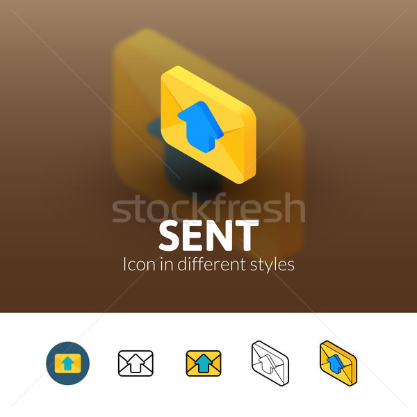 Sent icon in different style Stock photo © sidmay