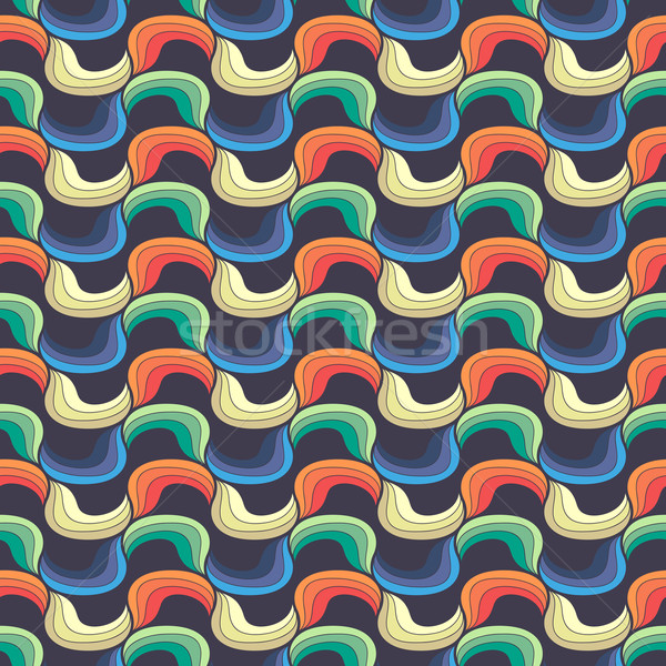 Seamless wave hand-drawn pattern Stock photo © sidmay