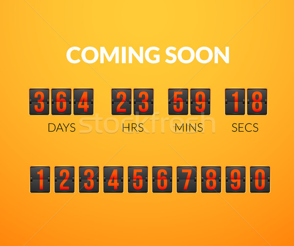 Coming Soon, flip countdown timer panel Stock photo © sidmay