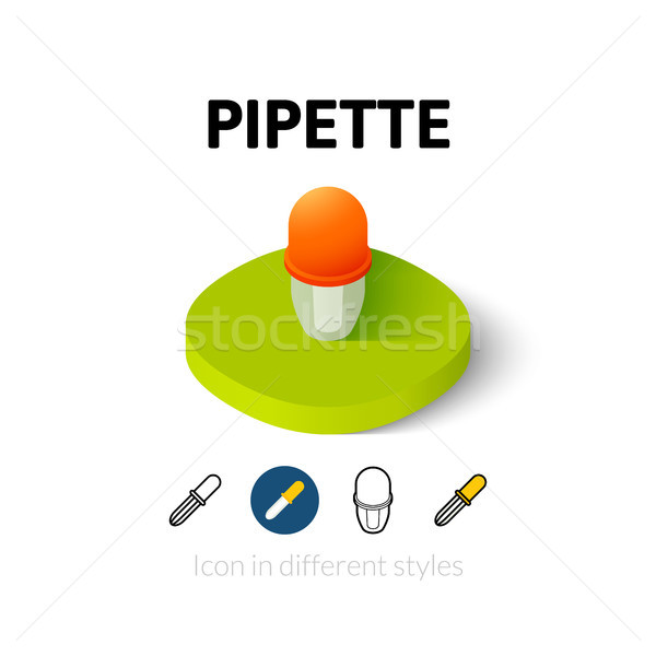 Pipette icon in different style Stock photo © sidmay