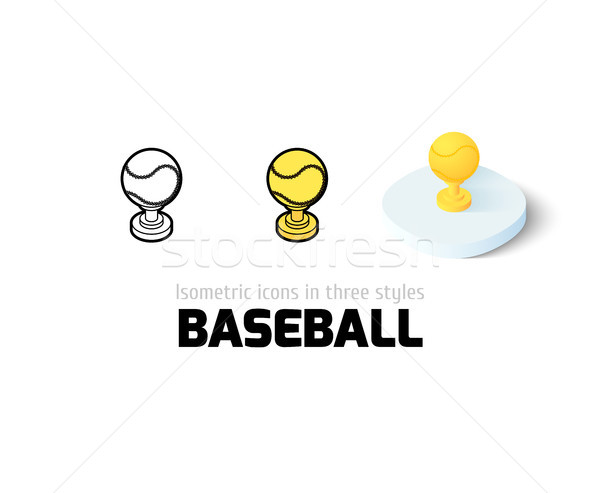 Baseball ikona inny stylu wektora symbol Zdjęcia stock © sidmay
