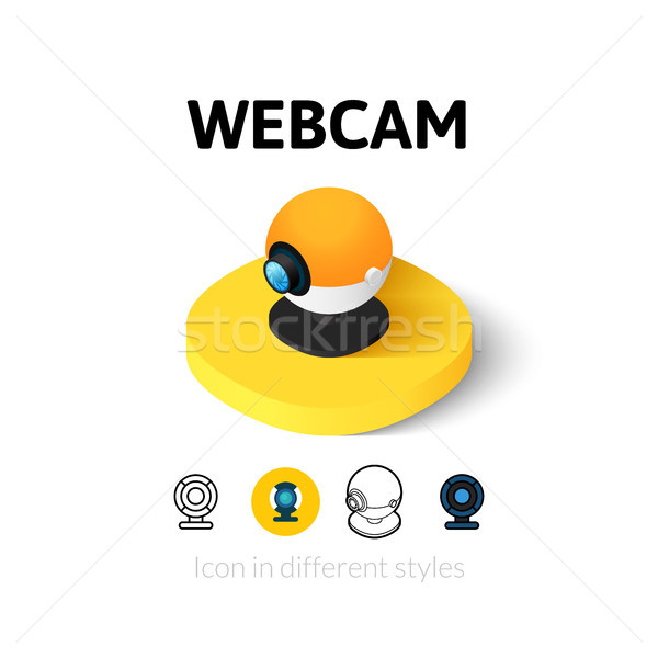 Webcam icona diverso stile vettore simbolo Foto d'archivio © sidmay