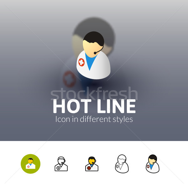 Hot line icon in different style Stock photo © sidmay