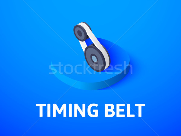 Timing belt isometric icon, isolated on color background Stock photo © sidmay