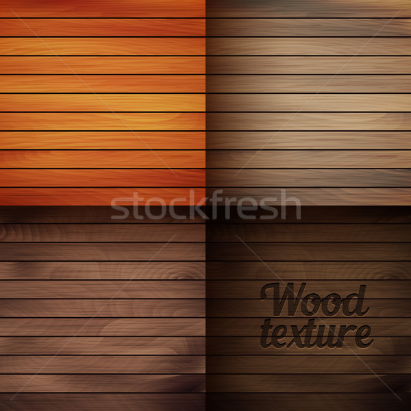 Foto d'archivio: Set · wood · texture · sfondi · quattro · colori · vettore