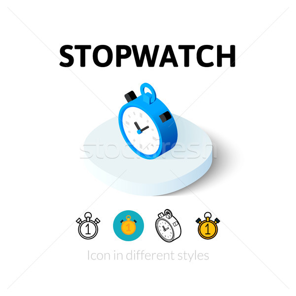 Stock photo: Stopwatch icon in different style