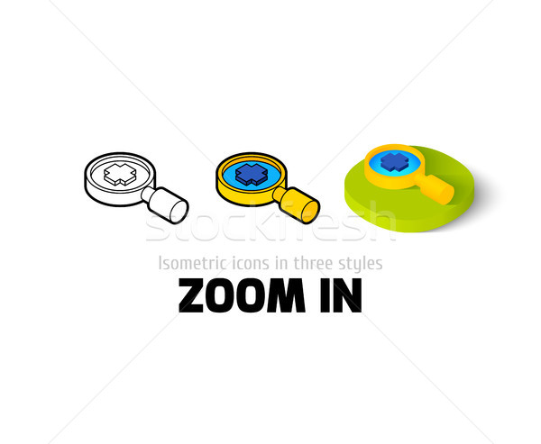 Foto stock: Zoom · ícone · diferente · estilo · vetor · símbolo