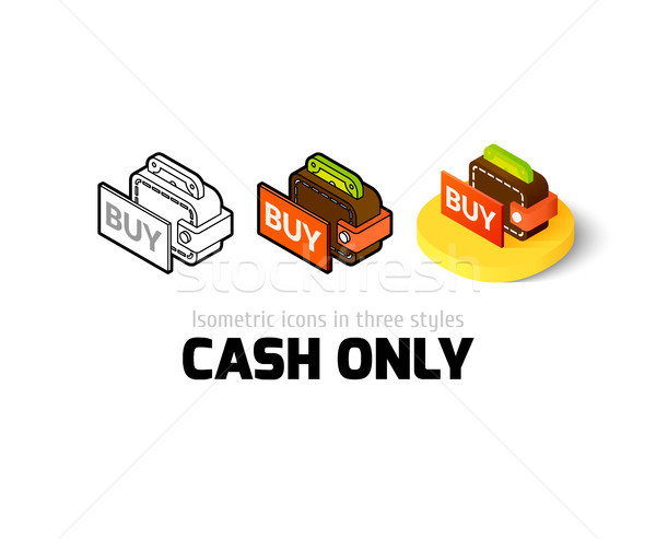 Cash only icon in different style Stock photo © sidmay