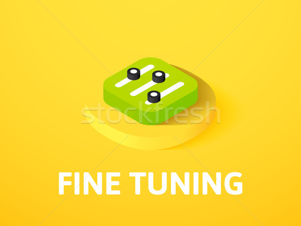 Fine tuning isometric icon, isolated on color background Stock photo © sidmay
