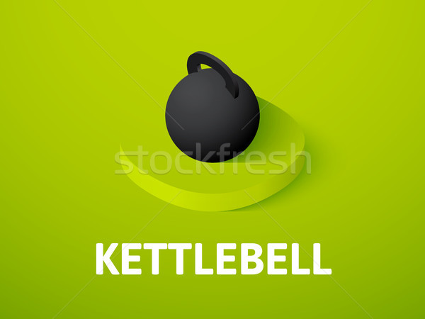 Kettlebells izometrice icoană izolat culoare vector Imagine de stoc © sidmay