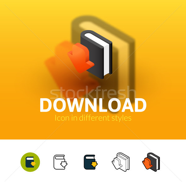 скачать icon различный стиль скачать цвета икона Сток-фото © sidmay
