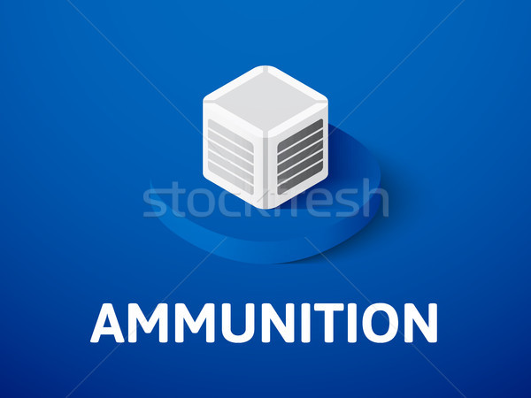 Ammunition isometric icon, isolated on color background Stock photo © sidmay