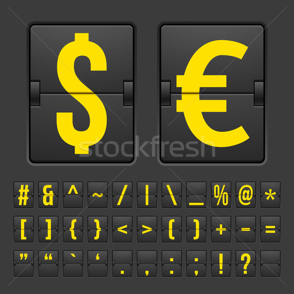 Marcador símbolos alfabeto mecánico panel vector Foto stock © sidmay